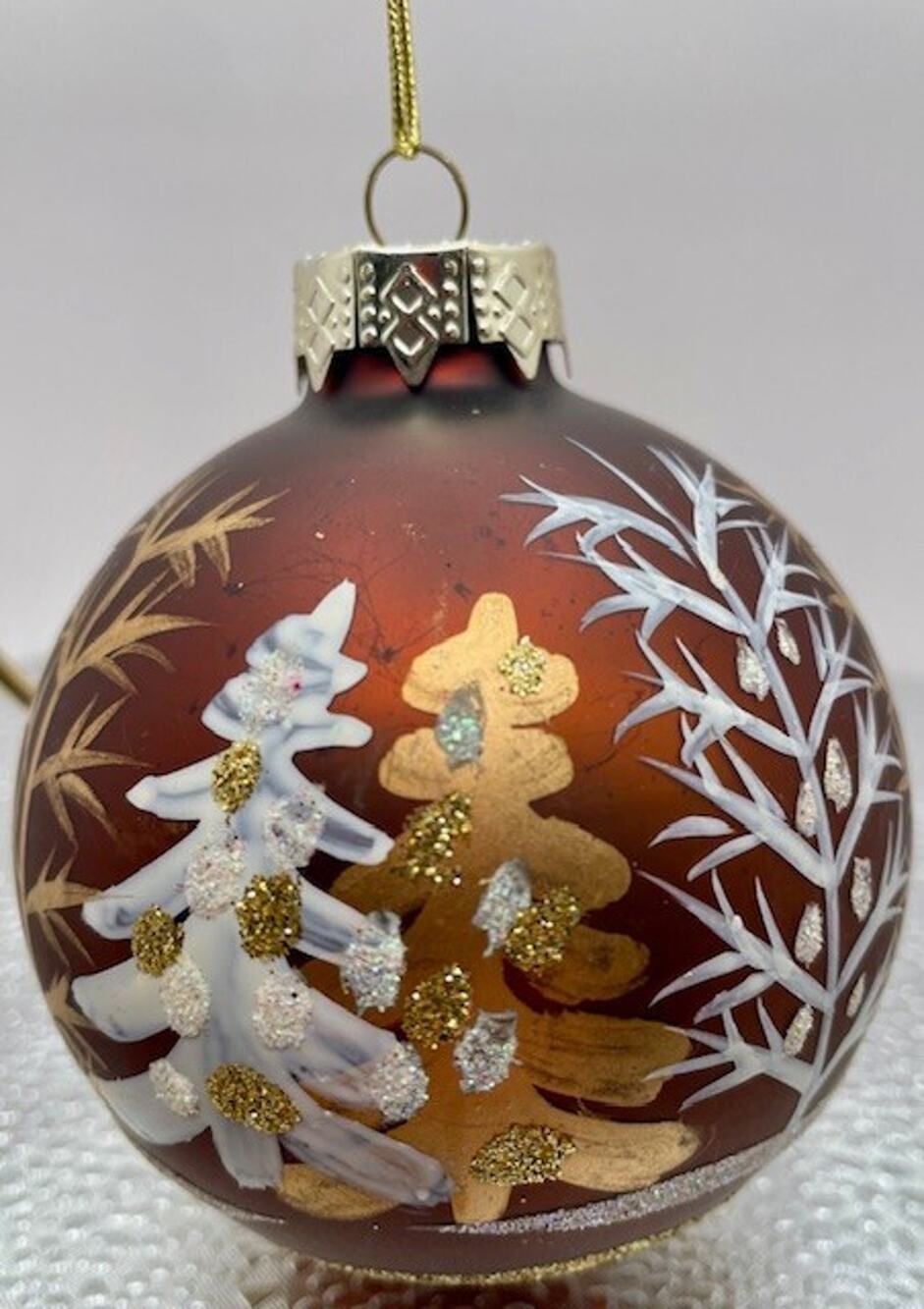Vintage Christmas Hand Paint Ornaments Lot of 8
